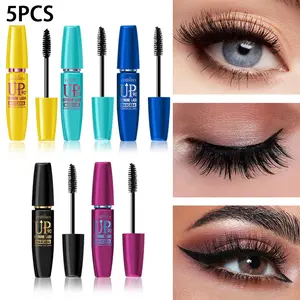 5pcs 8D Mascara Set, Long-Lasting Waterproof Sweatproof Smudge-Proof, Voluminous Lash Curling, Root Separated, Five Color Pack, Fluffy Lashes Mascara