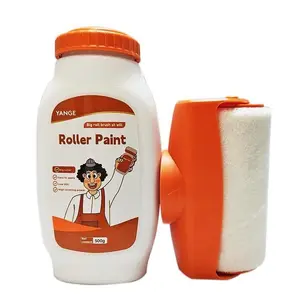 Wall Repair Roller Paint, 500g Home Use Water-Based Latex Paint Roller with Brush Head, DIY Home Bathroom Wall Repair Tool Painting