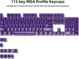 Womier Crystal Jelly keycaps ,Transparent  Style Cute keycap for All US Layout Cherry Mx Mechanical Keyboard,only keycaps
