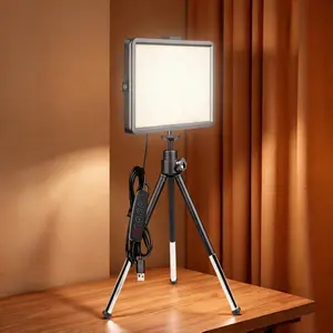 6-Inch LED Video Light Panel, Photographic Fill Light with Multiple Filters & Retractable Tripod, Professional Studio LED Video Light Kit for Camera Photography, Online Streaming, Makeup, Selfie and Portrait Lighting