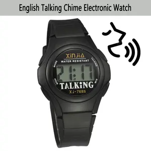 English talking watch with one button chime, whole time chime, alarm clock function suitable for the blind elderly visually impaired people to use the clock