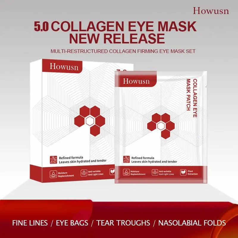 Deep Collagen Hydrogel Eye patch (4 Pairs), Affordable Glass Glow Skincare Mask, Korean Skincare, Lift & Bright, Under Eye Care, DEPUFFS UNDER-EYE BAGS, Elasticity Eye Shield Skin Repair. Firming & Moisture Facial Mask.