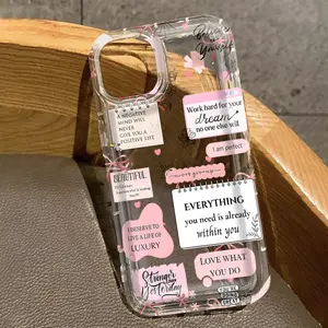 Motivational Quote UV Print Phone Case Casing, Soft Tpu Protective Cover for iPhone 17 16 15 14 13 12 11 X Pro Max, Fashion Trendy Gift