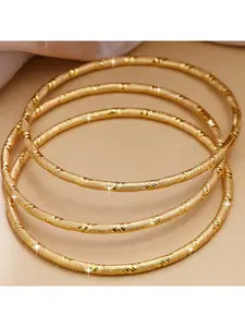Bohemian coil bracelet, 3mm Vietnamese gold-plated thin stackable bracelet, 24K copper-plated bangle