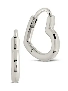 Elle Heart Micro Hoop Earrings