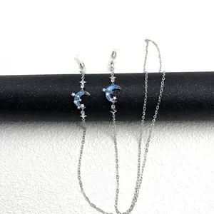 Fashionable star and moon glasses chain, exquisite women's sunglasses chain, reading glasses frame Eyeglass Crystal