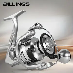 Billings WK 1000-7000 Series Spinning Rod Reel,5.2:1 Gear Ratio,12kg/26lb Max Drag,Metal Line Cup and Handle,DurableMetal Fishing Reel for Freshwater and SaltwaterFishing, Fishing Accessories, Fishing Tackle
