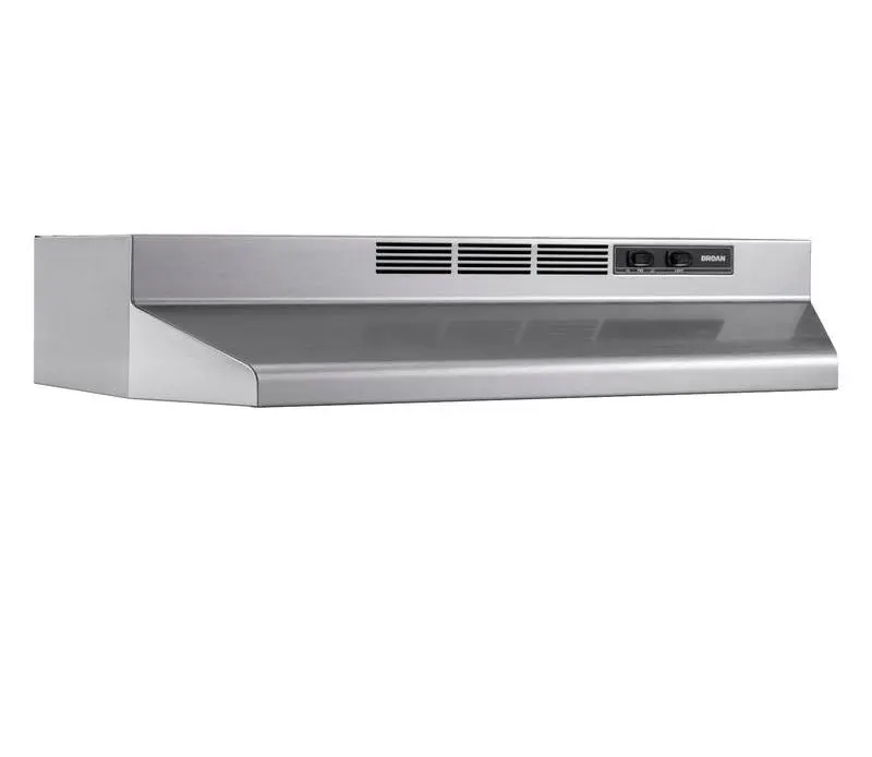 Broan 4130SF 30 in. Ductless Under-Cabinet Kitchen Range Hood, Stainless Finish with Print Guard, Scratch Resistant, Deters Wear and Tear, Easy to Wipe Clean