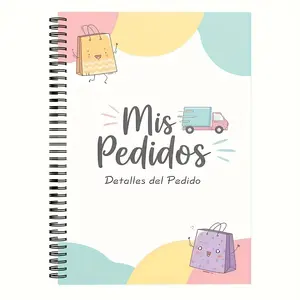 Spanish Order Management Coil Notebook, Efficient Record & Tracking for Online & Offline Orders, Essential Shopping Organizer