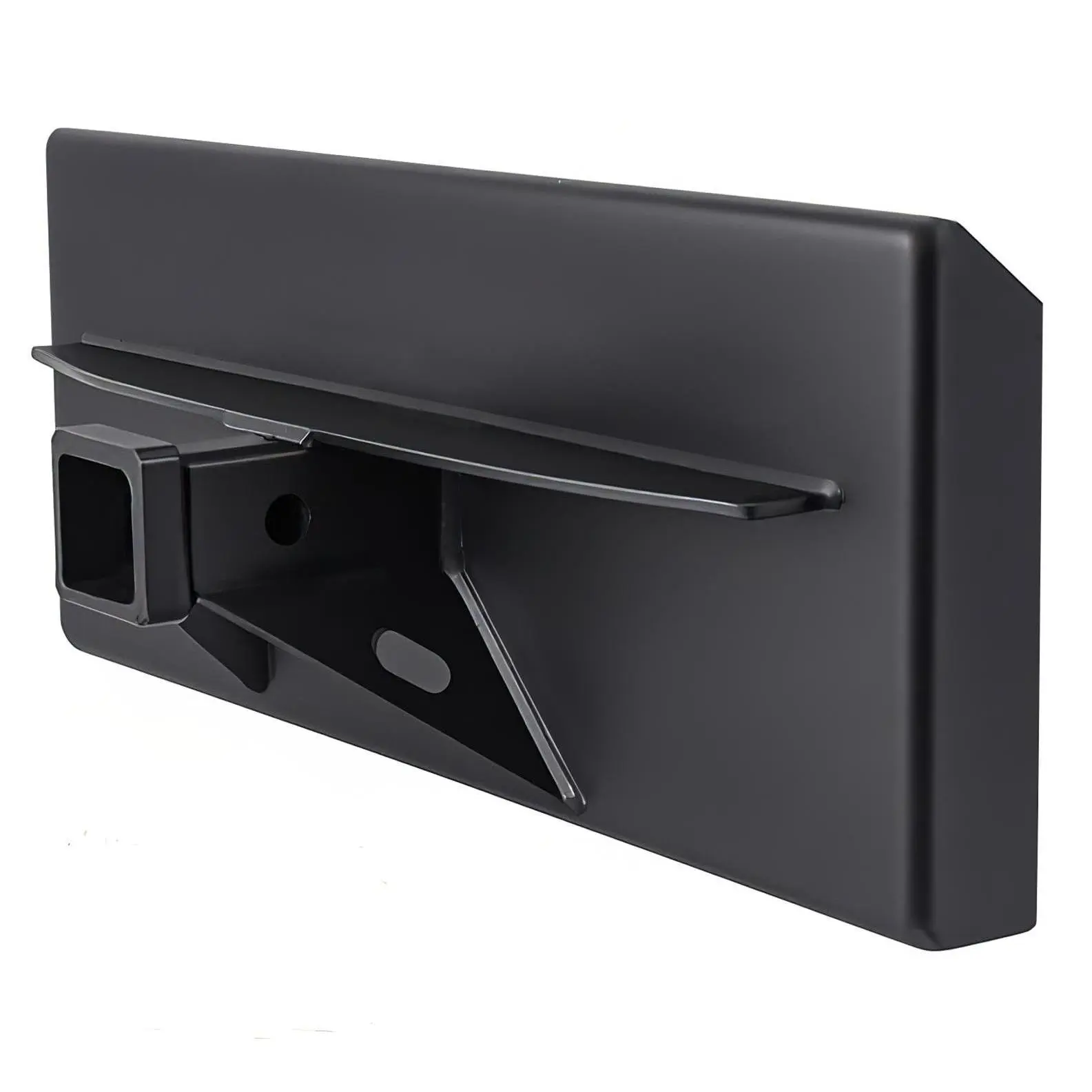 Mini Skid Steer Receiver Hitch Mount Plate 1/4 in Thick - Compatible with Toro Dingo Quick Tach, 2 in Receiver Hitch for Lightweight Towing, Weld-On or Bolt-On Options, Black