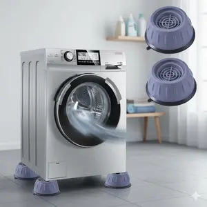 Universal Anti-Slip & Anti-Vibration Pads for Appliances: Heavy Duty Washer Dryer Refrigerator Feet, Noise Reduction, Non-Skid Floor Protectors to Prevent Movement & Scratches