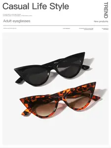 Women's Vintage Cat Eye Frame Sunglasses, Trendy Casual Tinted Lens Sunglasses for Everyday Use, Stylish Glasses, Fashion Accessories for Outdoor Activities