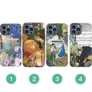 Howl's Moving Castle Ghibli Tough Phone Case Sophie Calcifer Aesthetic Compatible with iPhone 11-17 Pro Max/Plus and Samsung Galaxy S23-25