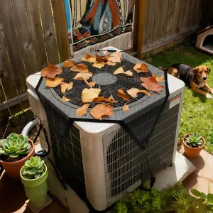 Air Conditioner Cover for Outside Units 28" x 28" AC Cover for Central Air Outdoor Durable Compressor Condenser Top Covers  for All SeasonsMesh Vinyl
