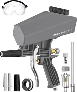 Inokraft Leak-Proof Portable Sand Blaster Gun Kit with Oil-Water Separator & Extension Nozzle,Mini Sandblaster for Rust & Paint Removal, Compatible with Aluminum Oxide, Sand, Walnut Shell & Soda