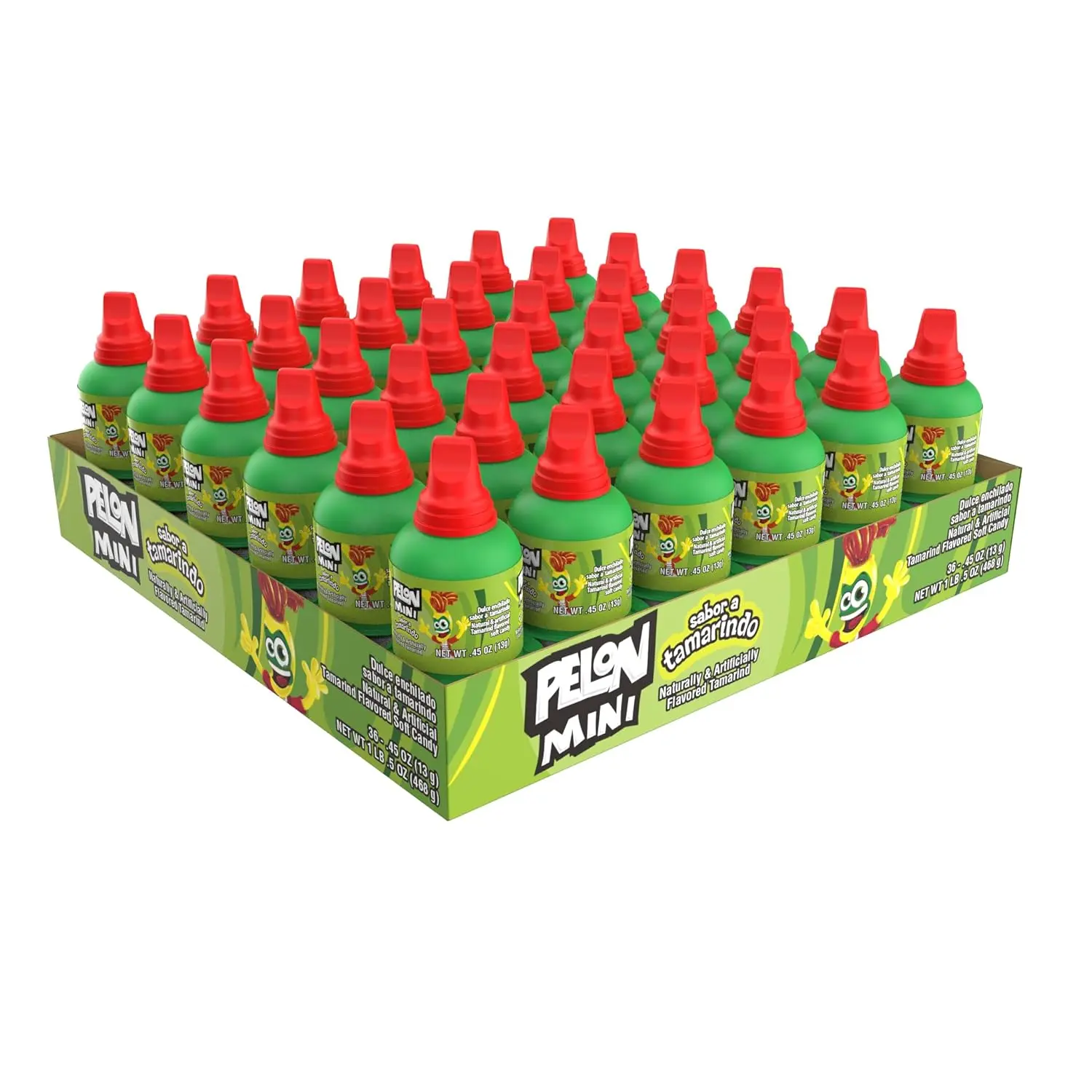 Pelon Mini Tamarindo Mexican Candy (36 Count) Sweet Snack Bonbon Candies Chewy Tangy, Tamarindo String Candy, Dulces Mexicanos