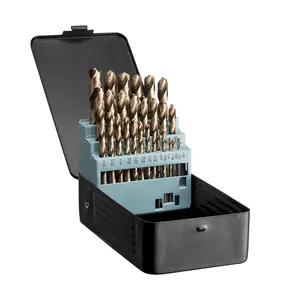 Cobalt Drill Bit Set, 29 Pcs, M35 High Speed Steel Cobalt Drill Bits with Storage Case, for Drilling Metal, Stainless Steel, Aluminum Alloy, Wood, Plastic, for Professional Work and Home DIY