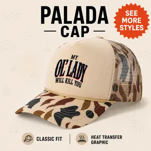 Funny Husband Gift Hat, MY OL’ LADY Graphic Trucker Cap, Adjustable Baseball Cap for Men, Casual Mesh Back Hat, Father’s Day Birthday Gift for Him
