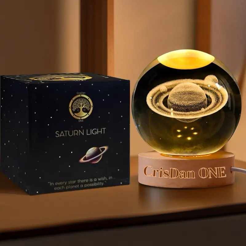 Esfera de Saturno - Decoración de Escritorios - Estilo Moderno - Tema Casa - CrisDan ONE-Material de Vidrio Decoration