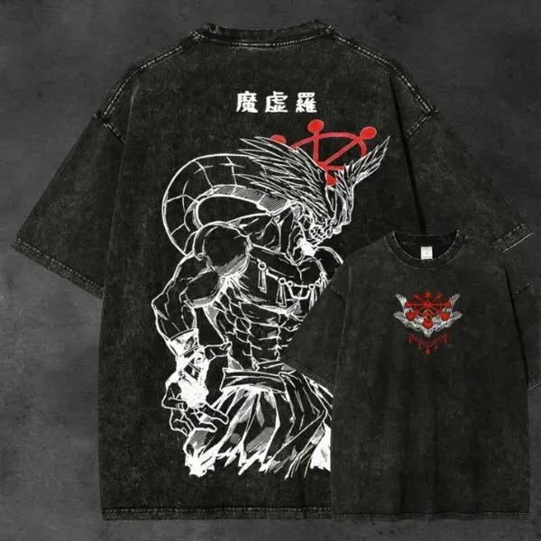 Vintage Fan Gift Streetwear, Gothic Anime Shirt, Oversized Tee, Anime Lover Gift