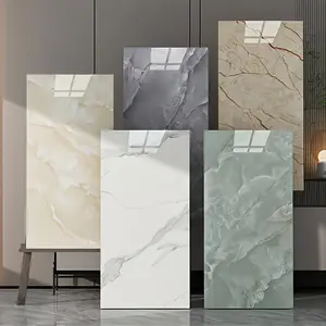 BRODARK 20/40Pcs Large Flat White Marble PVC Decorative Tiles Sticker, kitchen decor,Easy Peel & Stick Waterproof Self-Adhesive Panels, 23.62*11.8in Smooth Room Decor for Kitchen, Bathroom, Home- Kitchenware