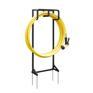 Garden Hose Holder Freestanding Detachable Hose Holder Heavy Duty Metal Hose Reel Stand Water Hose rack For Outside