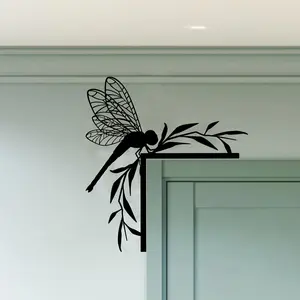 Dragonfly Design Hanging Decor, Metal Hanging Ornament, Home Decor for Living Room Bedroom, Room Decor, Home Decor, Bedroom Accessories, Hangable, Wall Mounted Decoration, Butterfly Wall Decor