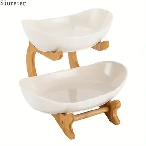 SpecialsPremium Ceramic Detachable Fruit & Bread Basket Stand - Stylish & Versatile Storage Solution for Kitchen Counter - Elegant, Durable, and Easy AssemblyPromotions