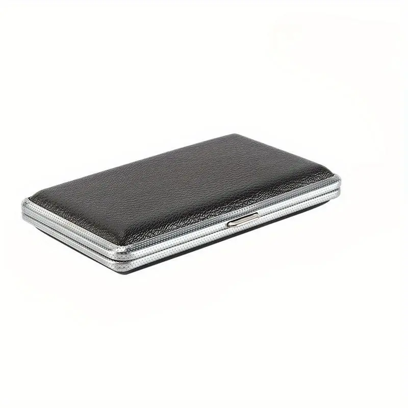 Portable Moisture-proof Rectangular Cigarette Case, 1 Count Leather Cigarette Case, Ideal for Gifts, Home Organizer Storage Containers for Living Room Bedroom Office, Boxes