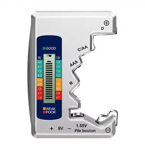 Battery Tester with LCD Display | Digital Checker for AA AAA C D N 9V 1.5V Button Cell Batteries | Capacity & Voltage Diagnostic Tool ,Voltage Monitor,Multimeter