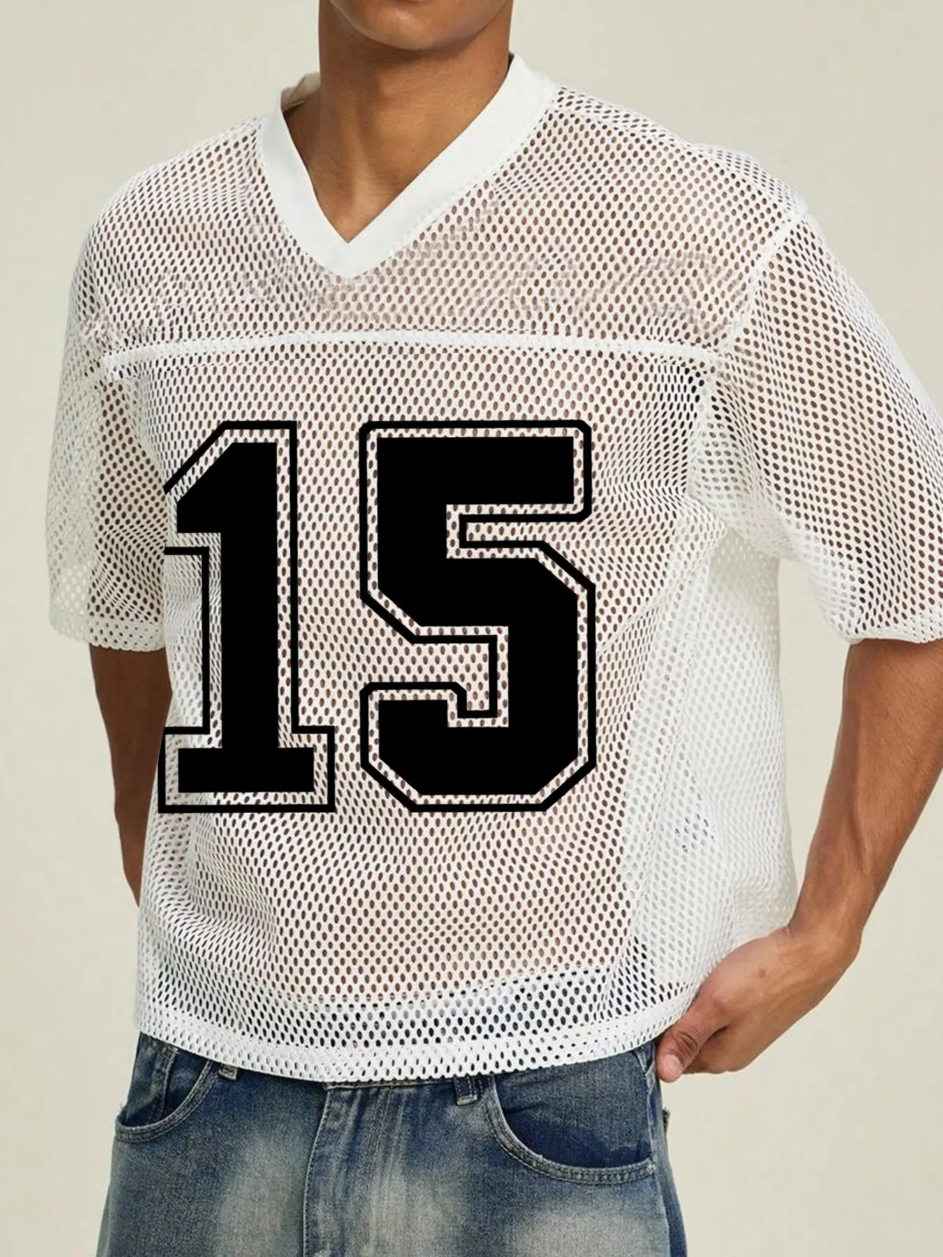 Men's Summer Digital Sport V-Neck Short Sleeve Sport Tee, Lightweight Breathable Fabric, Color Contrast Design, Moisture-Wicking Details for Daily Active Wear, Breathable Sports Top, Breathable Athletic Top, Activewear Tees