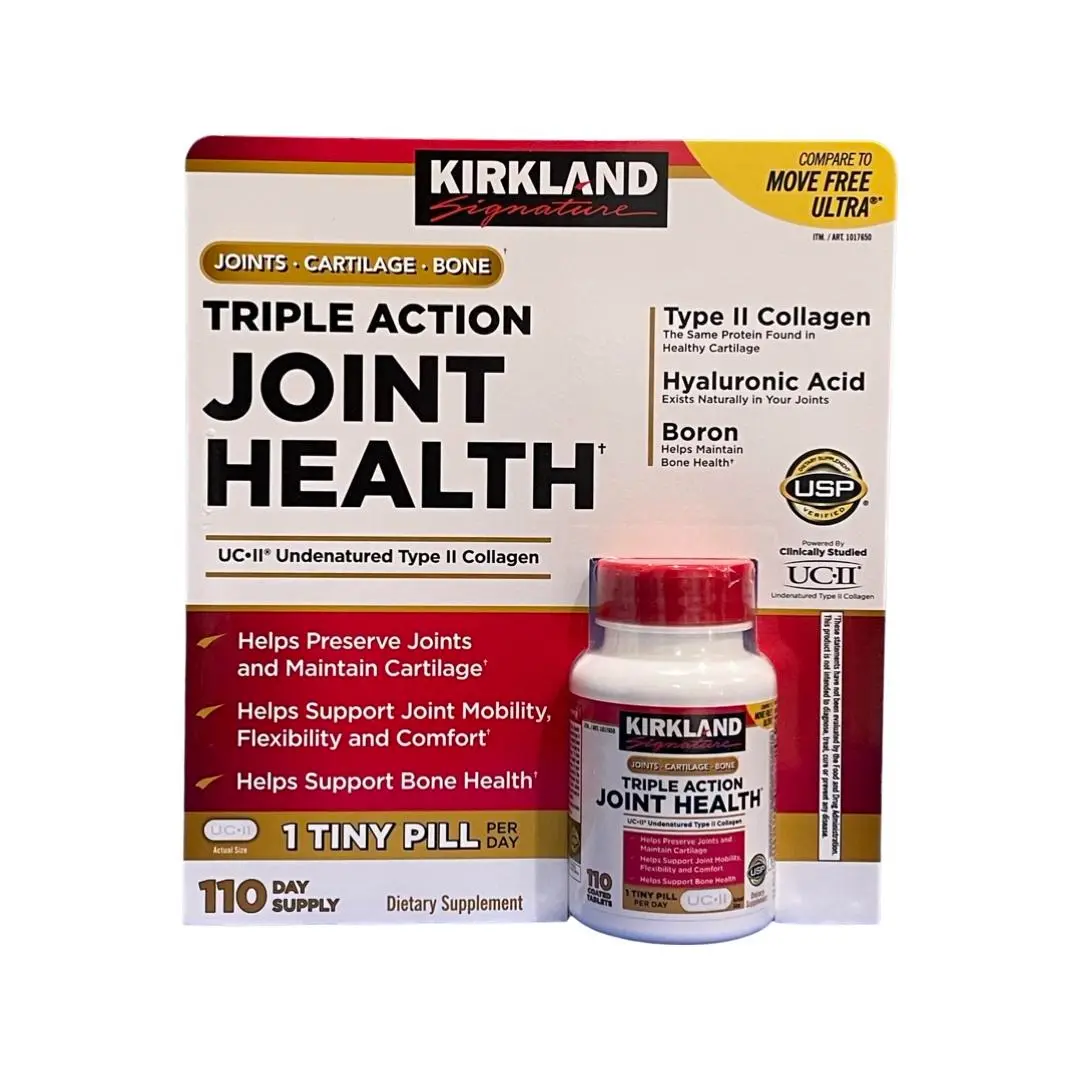Kirkland Signature Triple Action Joint Health, 110 Coated Tablets Supplement Fitness Dietary Edible Healthcare Collagen