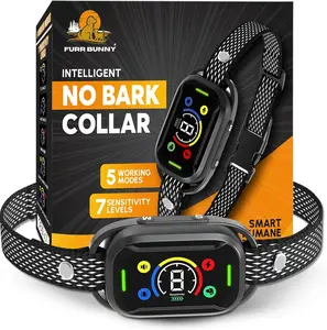 2026 Upgraded Intelligent Dog Bark Collar for Medium & Large Dogs (20 LBs-110 LBs)- Beep, Vibration & Safe Static Shock, 7 Sensitivity Levels Adjustment - Effective Training to Stop Excessive Barking