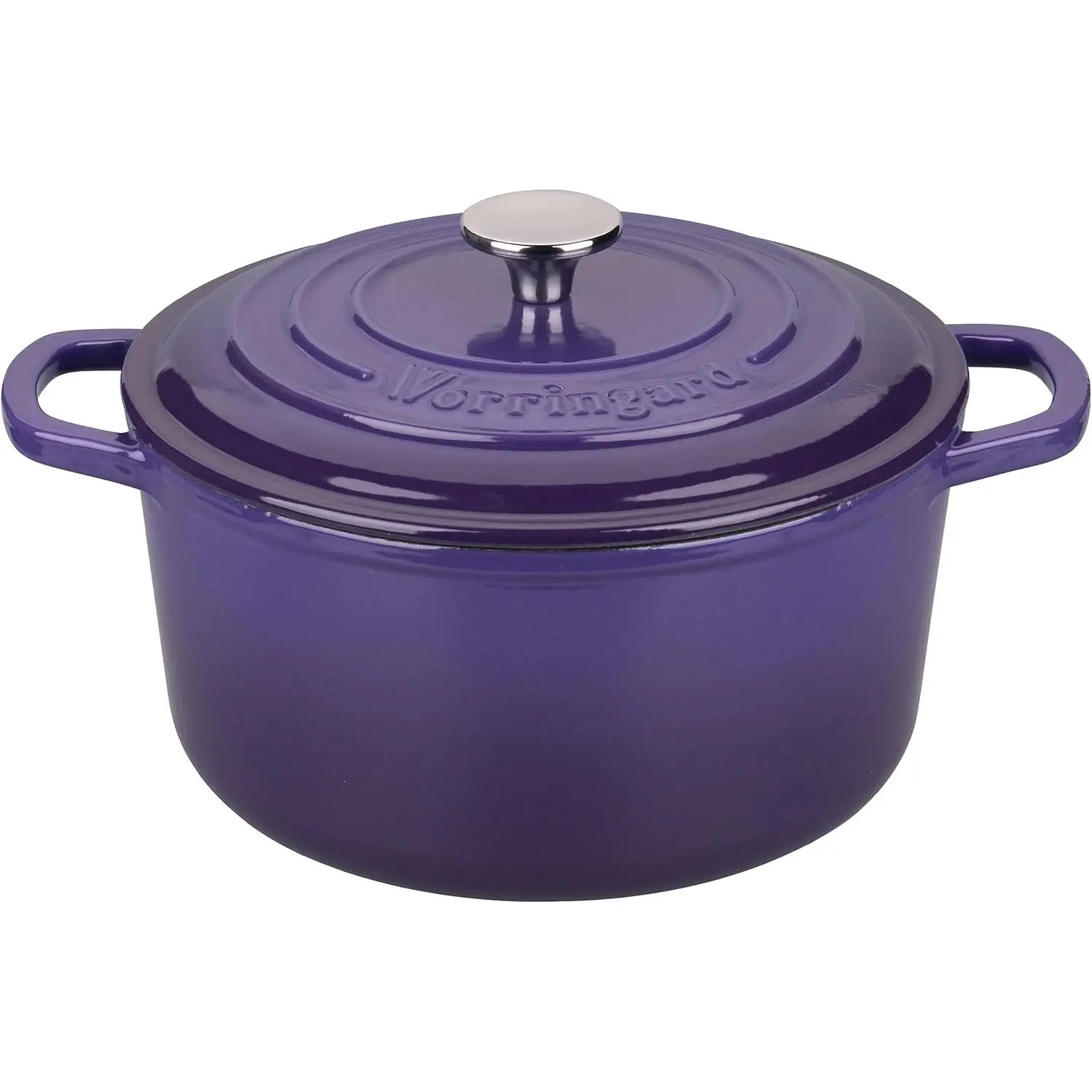 Enameled Cast Iron Dutch Oven Pot with Lid, for Sourdough Bread Baking, Round Dutch Ovens, 6 Quart, Purple