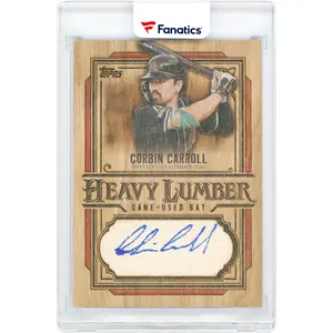 Corbin Carroll Arizona Diamondbacks Autographed 2025 Topps Heavy Lumber Game Used Bat Relic #HLARU-CCA Card - Fanatics Authentic Certified