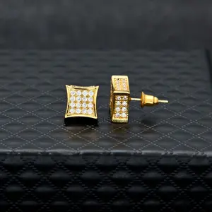 Hip-hop zircon square earrings for men and women y2k jewelry party jewelry couple gifts