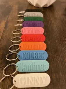 Customizable Name Keychain or Zipper Pull - Choose your color and name!
