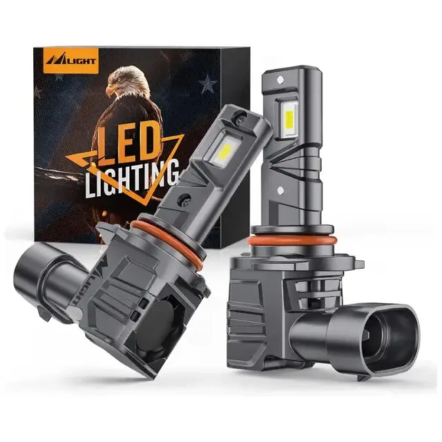 Nilight 9005/HB3 ES1 Series LED Headlight Bulbs, 80W 16000LM High Lumen Option, 6000K IP67 Car Headlights, 2-Pack LED Headlamps Bulbs