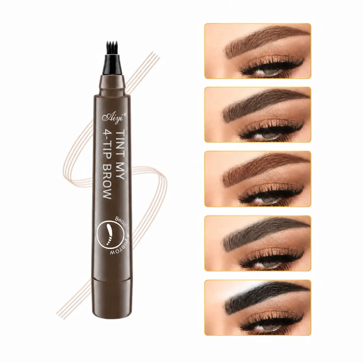 【More Buy More Gift】 4-Tip Eyebrow Pen Natural Hair-Like Strokes All Day Wear