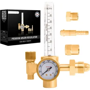 Argon Regulator & Flow Meter - Welding Gas Regulator for MIG Welding & TIG Welding 0-70CFH CGA580 LIFETIME  WARRANTY