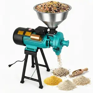 Electric Grain Mill Grinder, Commercial Spice Grinders, 3000W Cast Iron Pulverizer Powder Machine with Non-Slip Rubber Feet, for Dry Grains, Spices, Cereals, Coffee, Corn & Pepper (Dry Grinders)