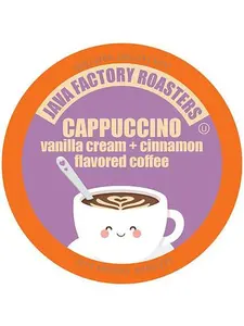 Two Rivers Coffee Java Factory Cappuccino Flavored Coffee K-Cups 40-Count