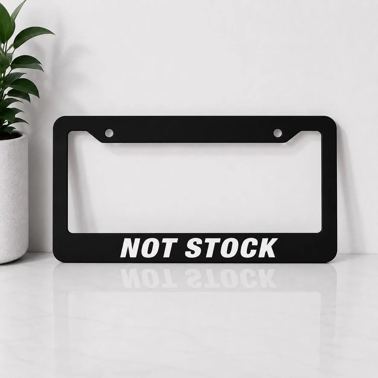 Custom Black License Plate Frame with Bold Text - Made-to-Order Snug Fit Car Accessory, Custom Front License Plate Cover, Automotive Exterior Decoration for Vehicles
