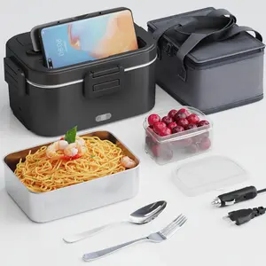 Nifogo 100W Electric Lunch Box - 1.8L Portable Food Heater for Adults, with Tableware, Lunch Bag, for Car, Home Use
