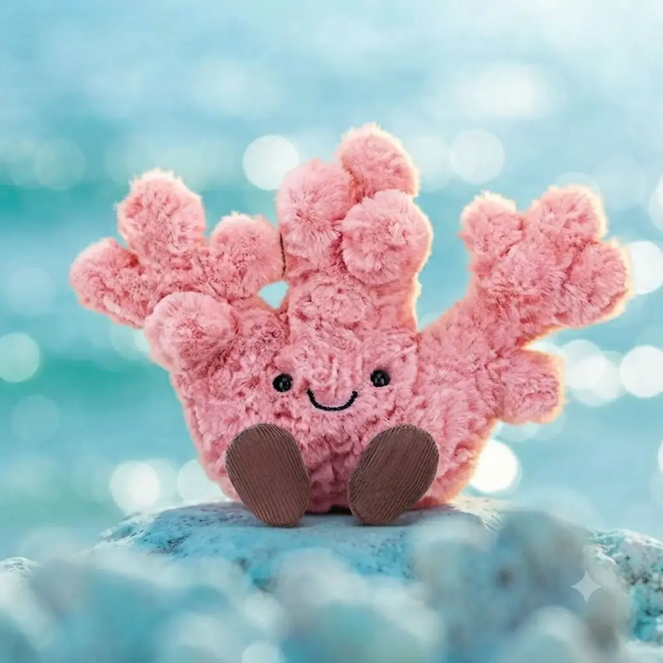 Jellycat Amuseables Coral Plush – Soft Pink Sea Coral Stuffed Toy, Cute Ocean-Themed Gift