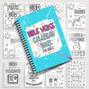 1pc 5.5x8.3 Inch Spiral-Bound Bible Coloring Book - Inspirational Verses & Exquisite Floral Designs for Adults, Perfect Relaxation Tool for Leisure Time, Boost Creativity & Calm for Everyone, Doodle Books