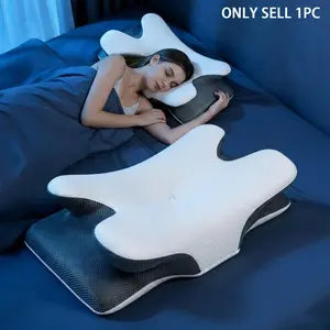Ergonomic Cervical Memory Foam Pillow, Supportive Head Cushion, for Side, Back & Stomach Sleepers, Cooling, Breathable & Adjustable Design for Neck Support, Orthopedic Relief, & Sleep, Soft, Odorless, Removable Cooling Pillowcase