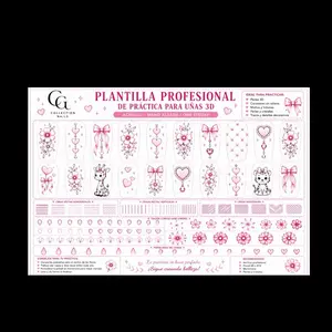 Collection Nails Professional Nail Art Practice Template for Acrylic 3D Designs and Patterns