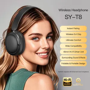 Bluetooth 5.4 Wireless Headphones | Instant Pairing | 40mm HiFi Drivers | Surround Sound | Foldable Portable Design | Headphone For Travel | All-Day Comfort | Wide Compatibility