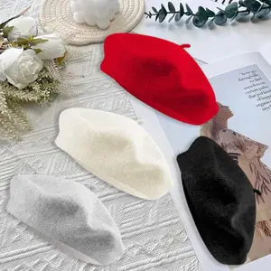 Women's 4-Pack French/British Beret Hats - All-Season Lightweight, Non-Elastic Snug Fit Caps for Daily Wear, Photo Shoots